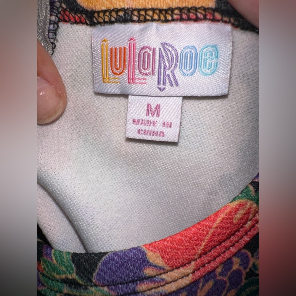 LuLaRoe Vibrant Floral Midi Dress - Picture 8 of 8